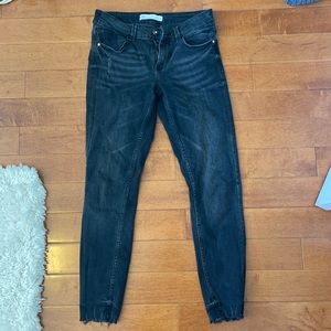 Frayed Zara Black Jeans